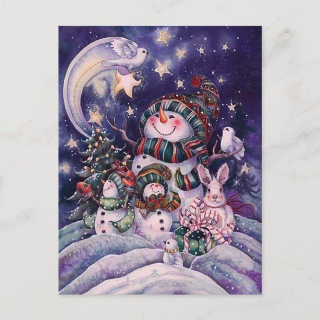 Carte Postale mignon Snowman (Devant)