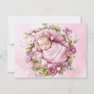 Carte postale mignonne Baby Rose