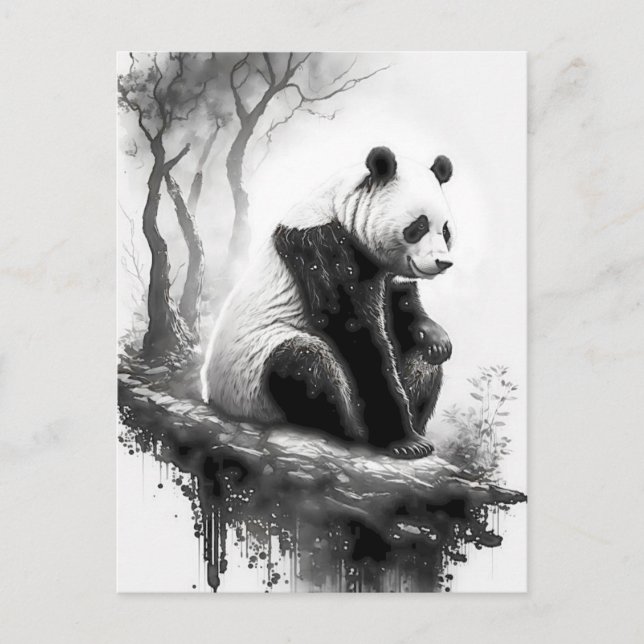 Carte Postale Mignonne, belle, gentille ours Panda Bear (Devant)