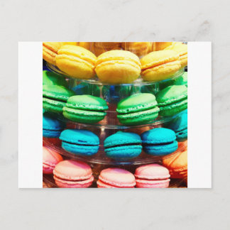 Carte Postale Mignonne dessert coloré Français Macaron