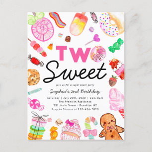 Carte Postale Mignonne DEUX sucreries SWEET Land Enfants Candyla