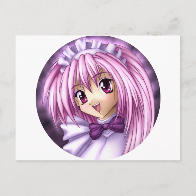 Carte Postale Mignonne fille Anime (Devant)