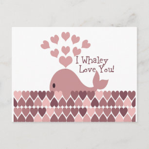 Carte Postale Mignonne I whaley Love You! design