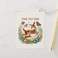 Mignonne Maman bébé cerf ajouter du texte