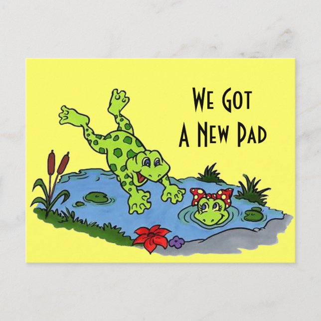 Carte Postale Mignonne Nous avons déménagé Nouveau (Devant)