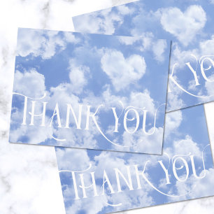Carte Postale Mignonne Nuage En Forme De Coeur Dans Le Ciel Bleu