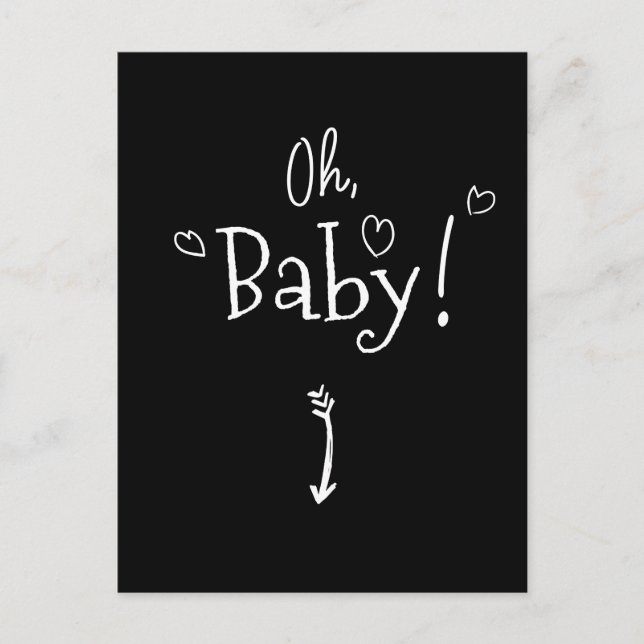 Carte Postale Mignonne Oh Baby Enceinte et Grossesse (Devant)