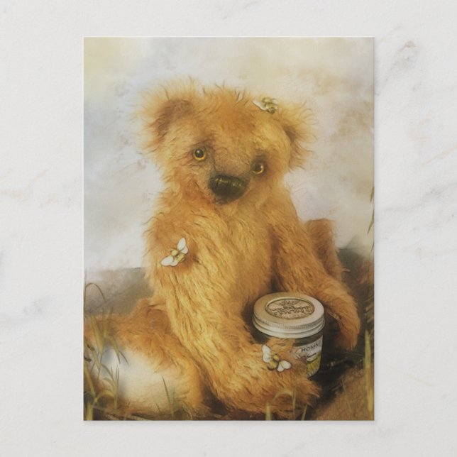 Carte postale mignonne Ours De Miel Teddy (Devant)