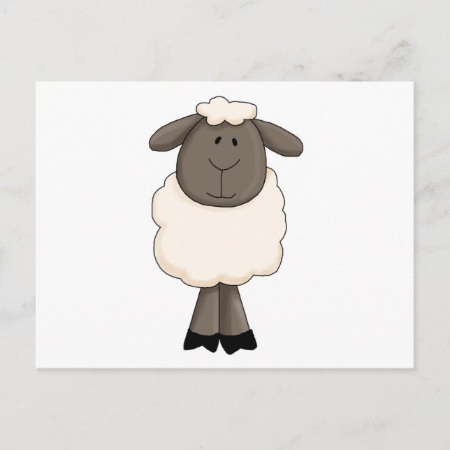 Carte Postale Mignonne petite brebis (Devant)