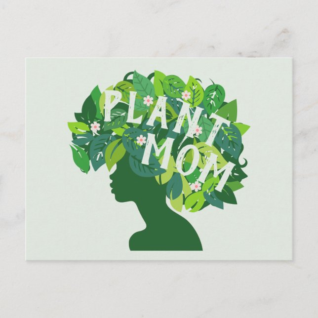 Carte postale Mignonne Plante Maman Plante Lover (Devant)