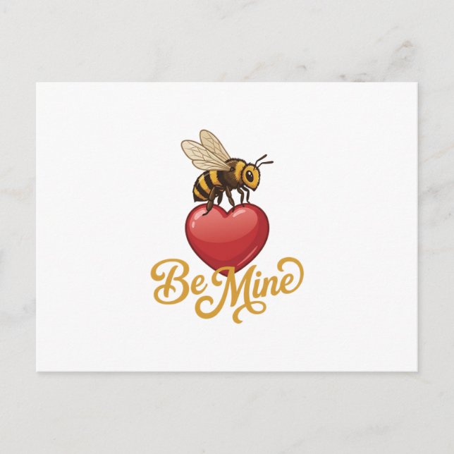 Carte Postale Mignonne, sois mienne, nid d'abeilles (Devant)