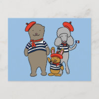 Mignons Animaux de caricature portant des vêtement