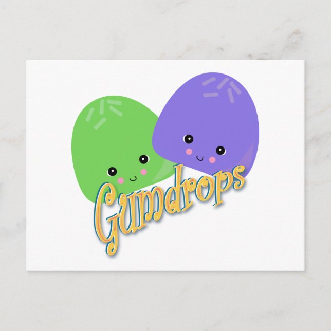 Carte Postale Mignons bonbons Kawaii (Devant)