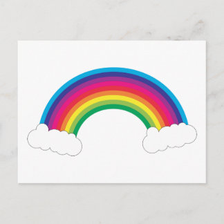 Carte Postale Mignons nuages arc-en-ciel