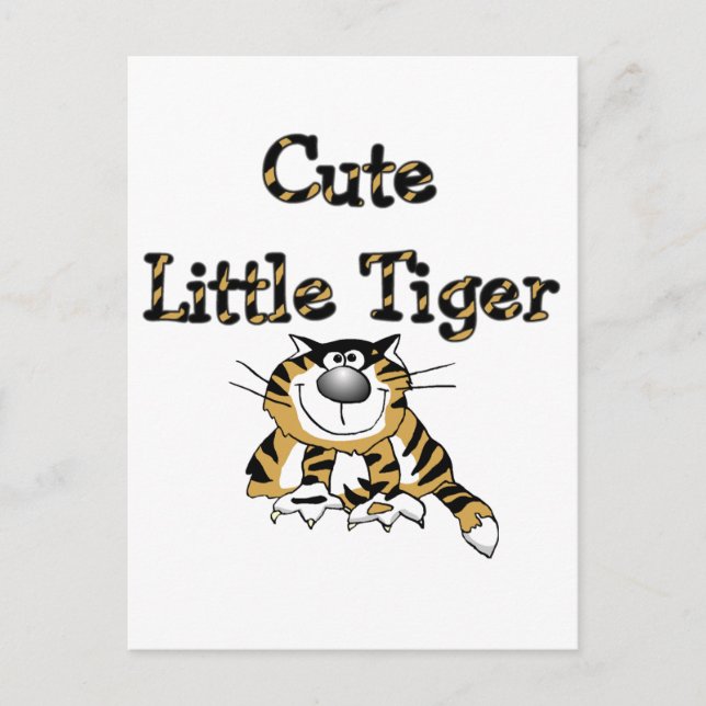 Carte Postale Mignons T-shirts et cadeaux en petits tigres (Devant)