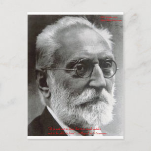Carte Postale Miguel de Unamuno Citation sur la capacité d'aimer