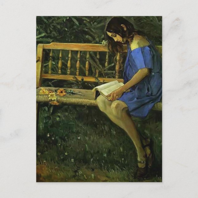 Carte Postale Mikhail Nesterov - Portrait de Natasha Nesterova (Devant)