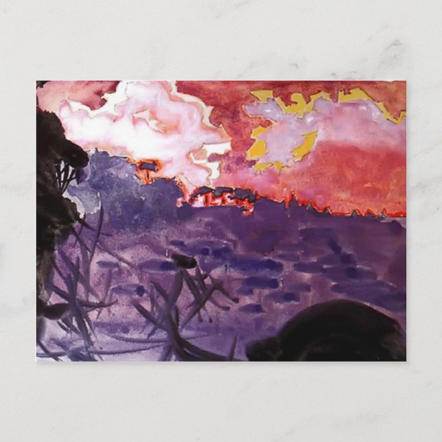 Carte Postale Mikhail Vrubel - Paysage fantastique (Devant)