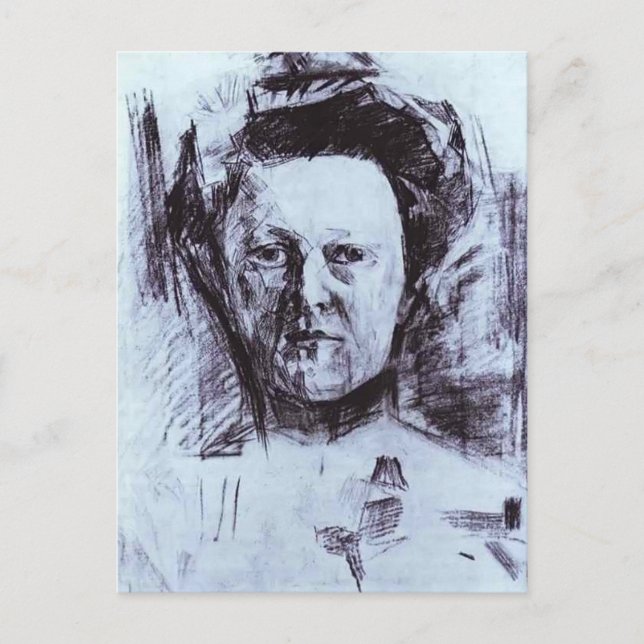Carte Postale Mikhail Vrubel - Portrait de Valentina Usoltseva (Devant)