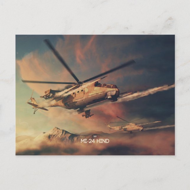 Carte postale Mil Mi-24 Hind (Devant)