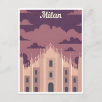 Milan Italie Duomo di Milano Travel Art Vintage