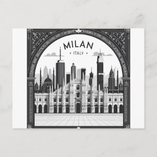Carte Postale Milan Italie Toits