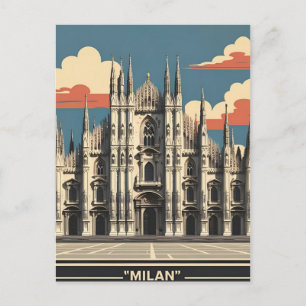 Carte Postale Milan Italie Voyage Art – Cathédrale Duomo Ville