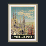 Carte Postale Milano Milan Italie Vintage voyage<br><div class="desc">Milano Milan Italie Vintage affiche de voyage de l'âge d'or de Voyage aventure,  inspiration artistique des destinations pittoresques dans le monde entier. Cadeaux</div>
