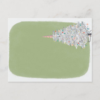 Carte Postale Milieu du siècle moderne Tinsel sapin de Noël