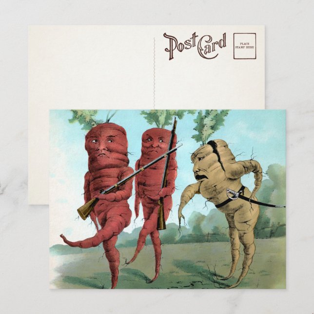 Carte postale militaire du Carotte victorienne (Devant / Derrière)