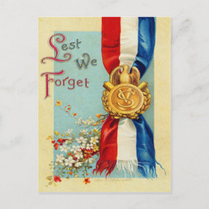 Carte postale militaire patriotique vintage