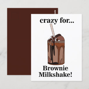 Carte Postale Milkshake Fou De Milkshake Au Brownie