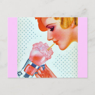 Carte postale Milkshake Retro 30's
