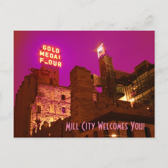Carte Postale Mill City la nuit (Devant)