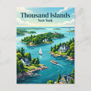 Carte Postale Mille Îles, New York