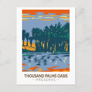 Carte Postale Mille Palms Oasis Preserve Californie Vintage