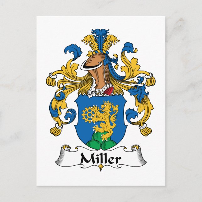 Carte Postale Miller Family Crest (Devant)