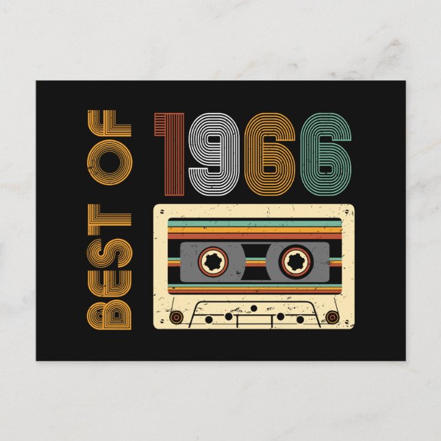 Carte Postale Millésime 1966 Fabriqué en 1966 60e anniversaire 6 (Devant)