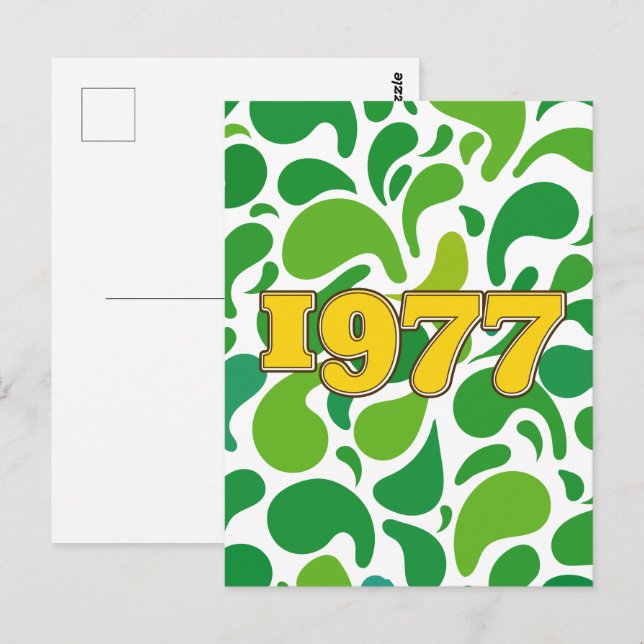 Carte Postale Millésime 1977 (Devant / Derrière)