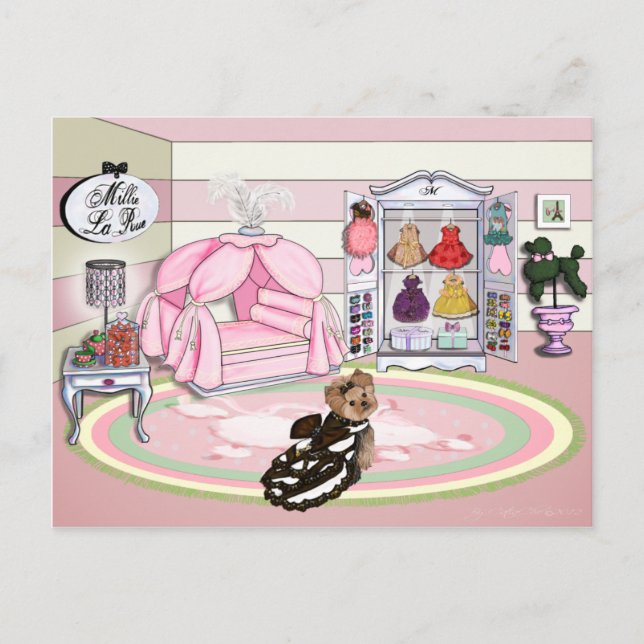 Carte Postale Millie LaRue Chambre Française (Devant)