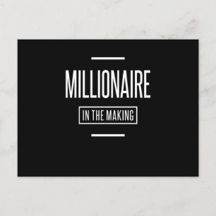 Carte Postale Millionaire dans l'entrepreneuriat motivationnel