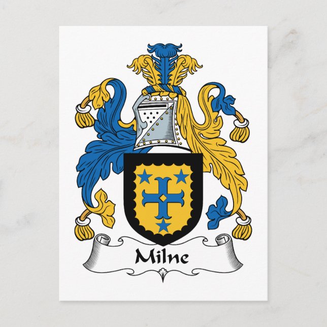 Carte Postale Milne Family Crest (Devant)