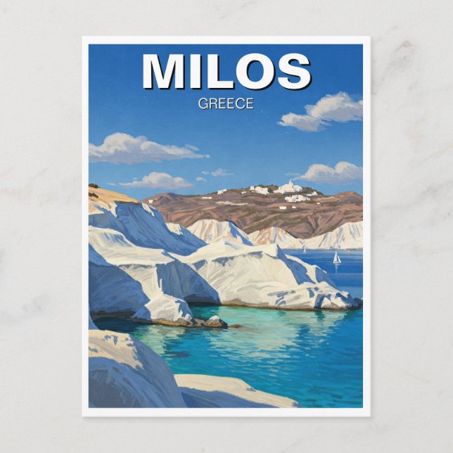 Carte Postale Milos Grèce Travel (Devant)