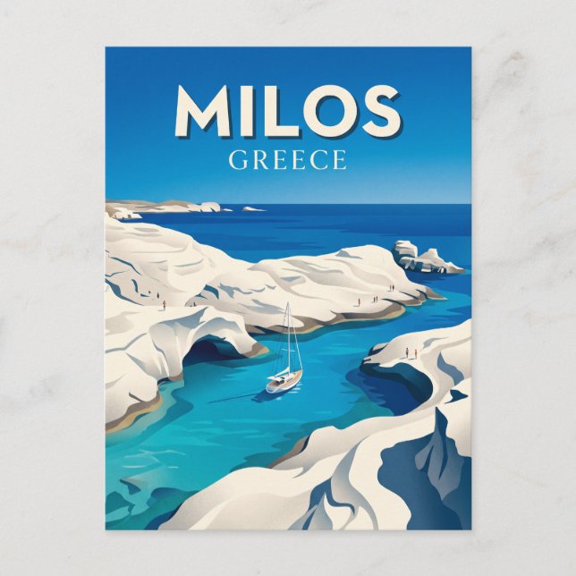 Carte Postale Milos Sarakiniko Grèce (Devant)