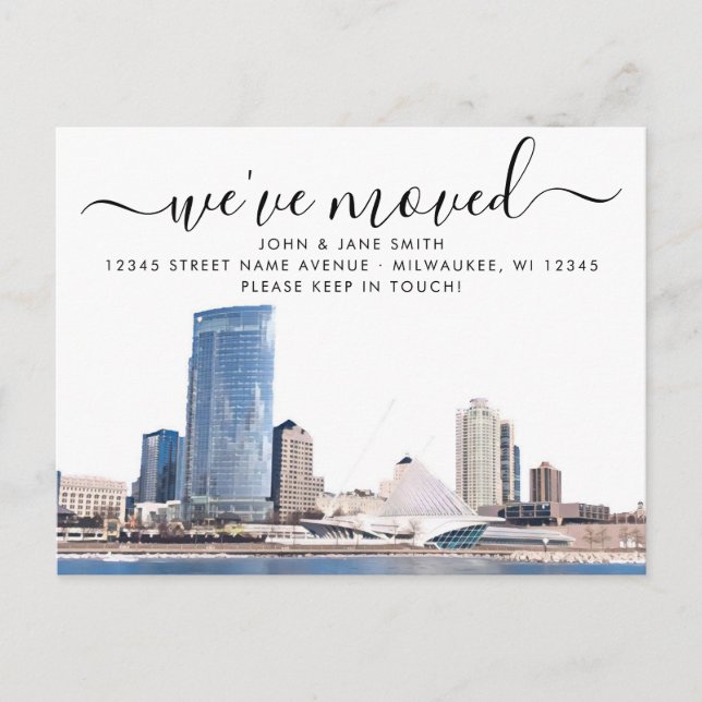 Carte postale Milwaukee Moving Faire-part (Devant)