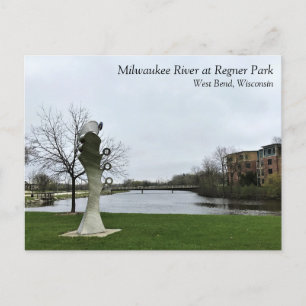 Carte Postale Milwaukee River, West Bend, Wisconsin