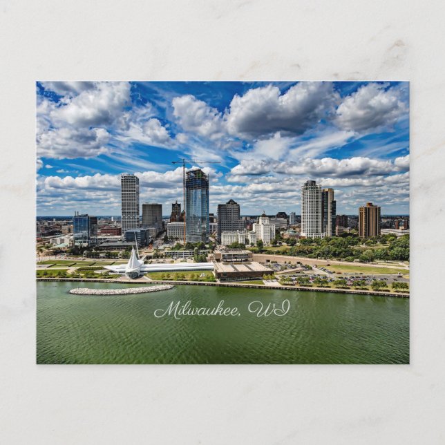 Carte Postale Milwaukee, Wisconsin, photo de la ville, (Devant)