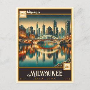 Carte Postale Milwaukee, Wisconsin VINTAGE
