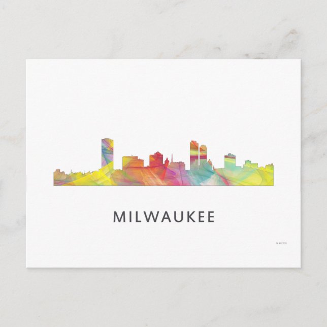 CARTE POSTALE MILWAUKEE, WISCONSON SKYLINE WB1 - (Devant)
