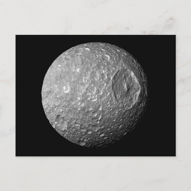 Carte Postale Mimas la lune de Saturne de Cassini Spacecraft (Devant)